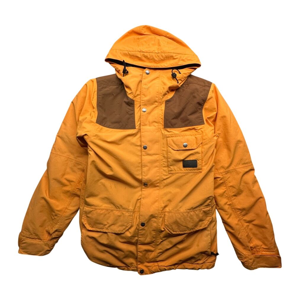 The North Face Faider Insulated Jacket Mens Small Brushfire Orange HyVent Hooded